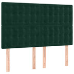 Boxspringbett mit Matratze & LED Dunkelgrün 140x190 cm Samt