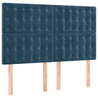 Boxspringbett mit Matratze & LED Dunkelblau 140x190 cm Samt