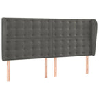 Boxspringbett mit Matratze & LED Dunkelgrau 160x200 cm Samt