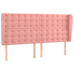 Boxspringbett mit Matratze & LED Rosa 160x200 cm Samt