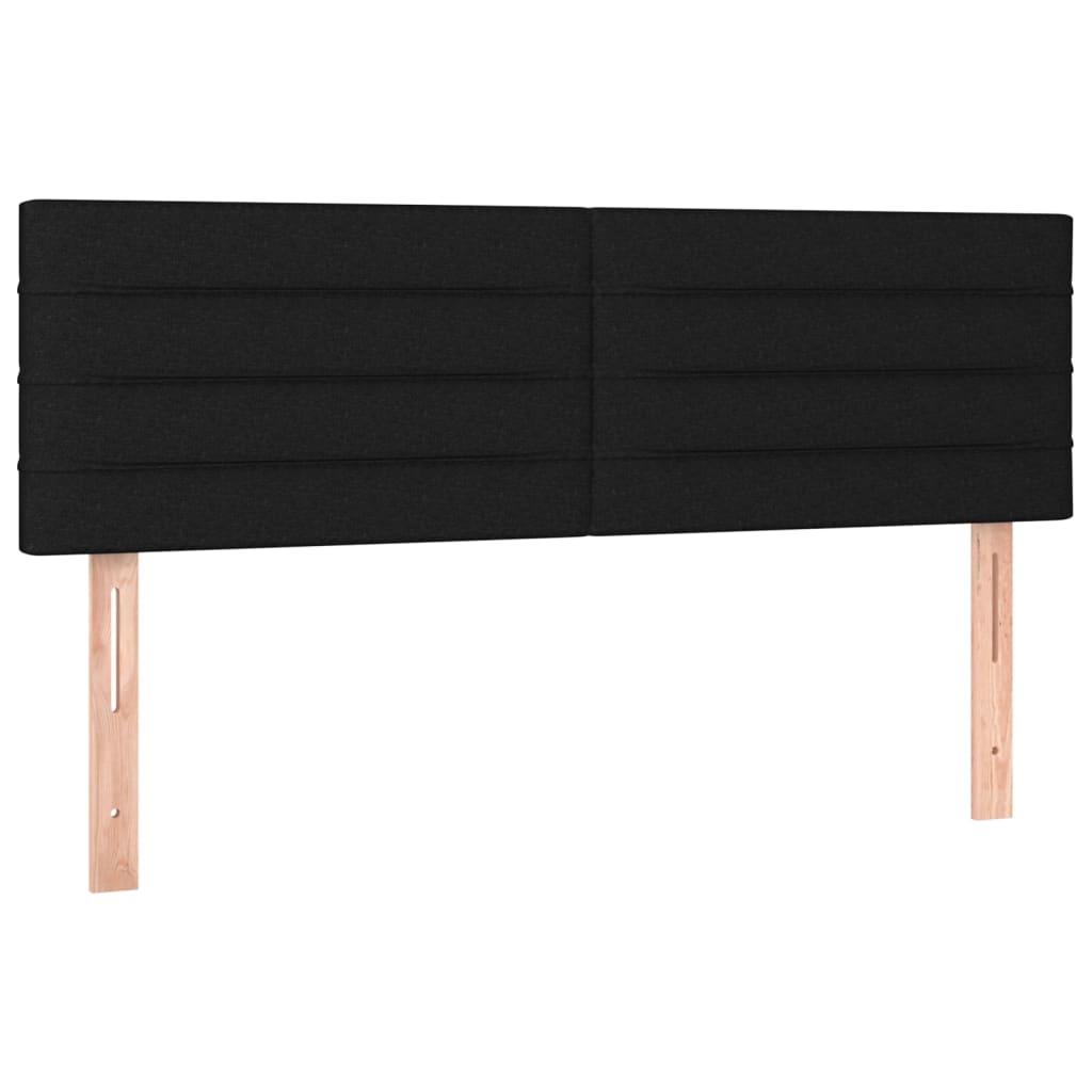 Boxspringbett mit Matratze Schwarz 140x190 cm Stoff
