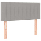 Boxspringbett mit Matratze Hellgrau 90x200 cm Stoff