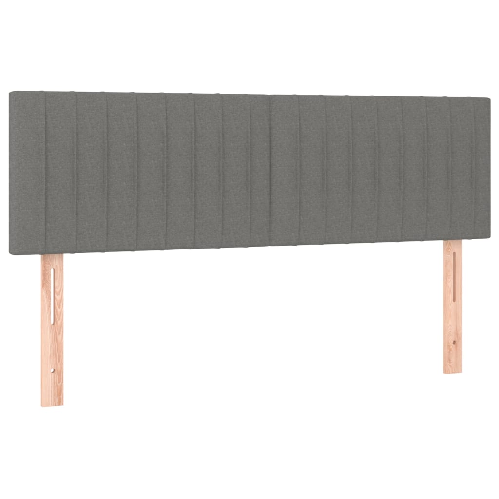 Boxspringbett mit Matratze Dunkelgrau 140x190 cm Stoff