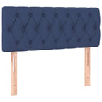 Boxspringbett mit Matratze Blau 90x200 cm Stoff