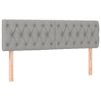 Boxspringbett mit Matratze Hellgrau 160x200 cm Stoff