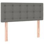 Boxspringbett mit Matratze Dunkelgrau 100x200 cm Stoff