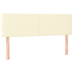 Boxspringbett mit Matratze Creme 140x190 cm Kunstleder