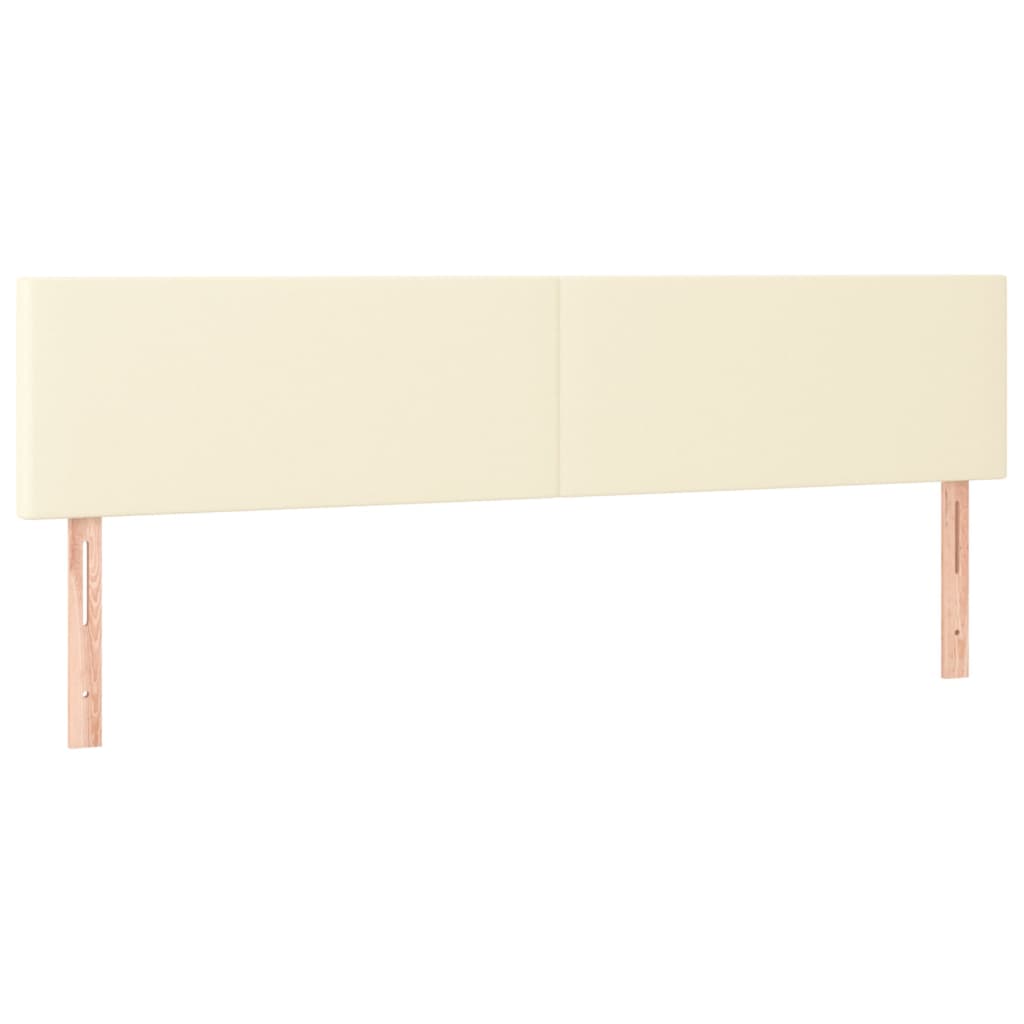 Boxspringbett mit Matratze Creme 180x200 cm Kunstleder