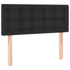Boxspringbett mit Matratze Schwarz 90x190 cm Kunstleder