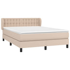 Boxspringbett Matratze Cappuccino-Braun 140x190cm Kunstleder