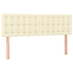 Boxspringbett mit Matratze Creme 140x200 cm Kunstleder