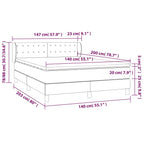Boxspringbett Matratze Cappuccino-Braun 140x200cm Kunstleder