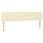 Boxspringbett mit Matratze Creme 160x200 cm Kunstleder