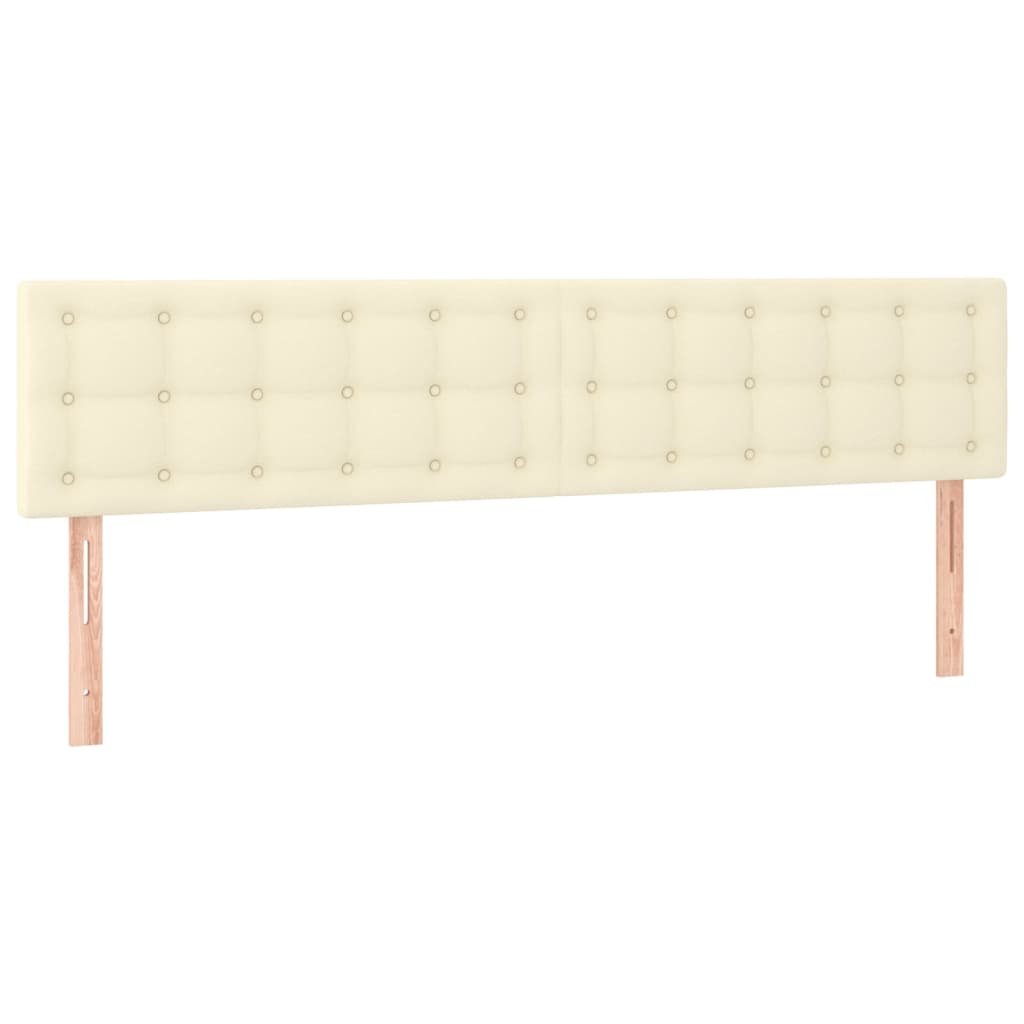 Boxspringbett mit Matratze Creme 160x200 cm Kunstleder