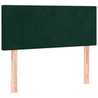 Boxspringbett mit Matratze Dunkelgrün 90x190 cm Samt