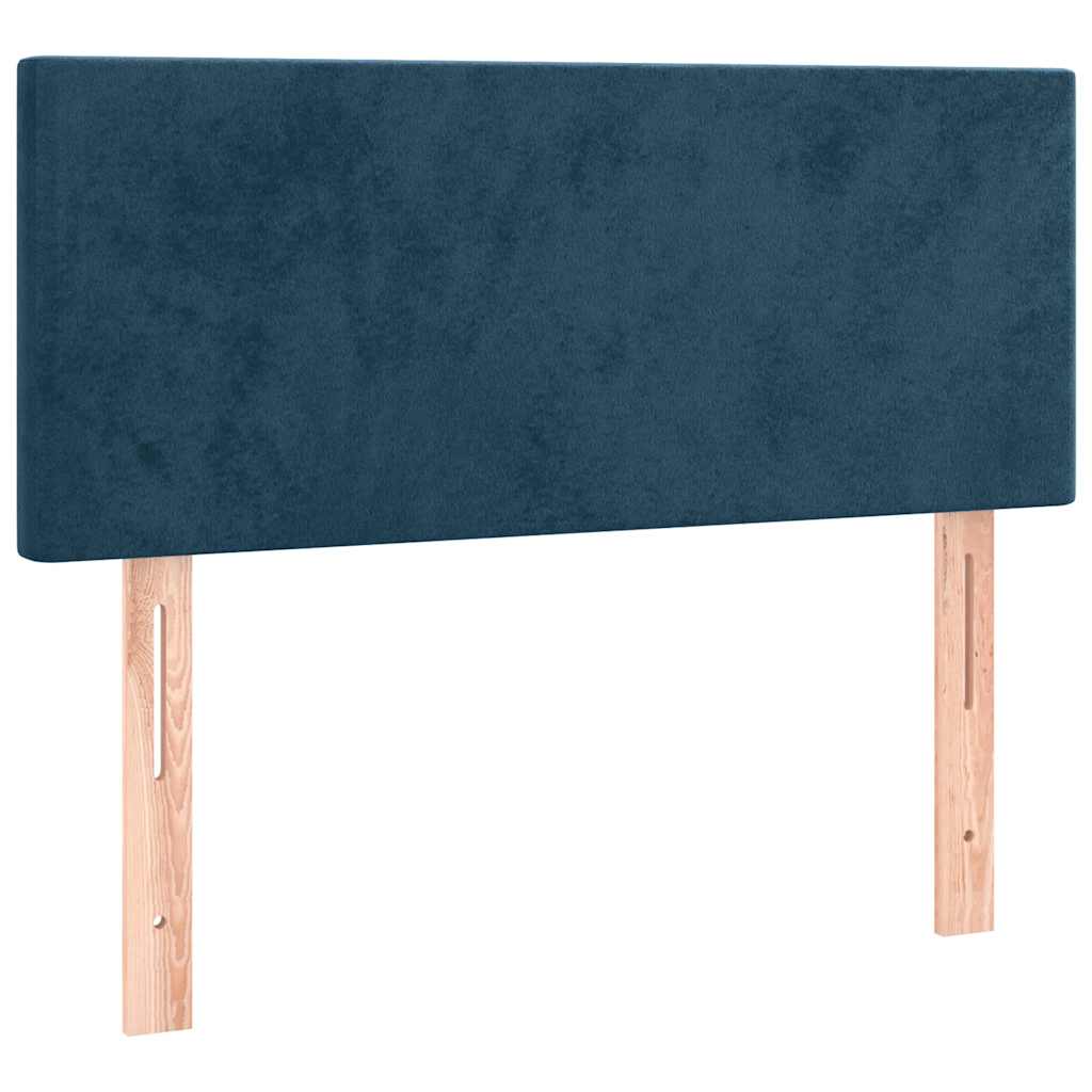 Boxspringbett mit Matratze Dunkelblau 90x190 cm Samt