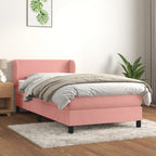 Boxspringbett mit Matratze Rosa 100x200 cm Samt