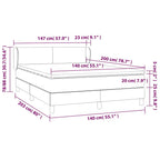 Boxspringbett mit Matratze Dunkelblau 140x200 cm Samt