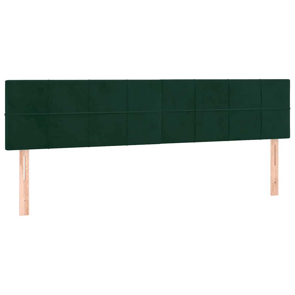 Boxspringbett mit Matratze Dunkelgrün 160x200 cm Samt