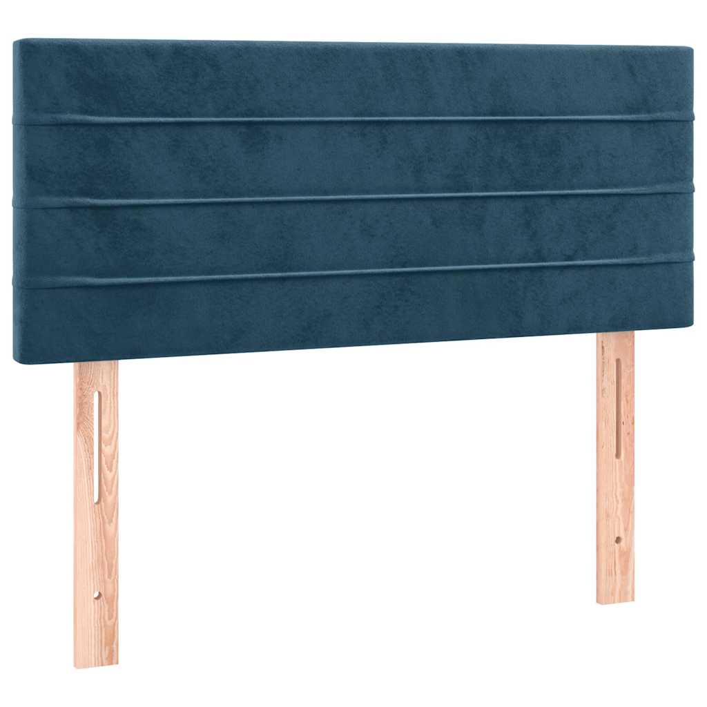 Boxspringbett mit Matratze Dunkelblau 80x200 cm Samt