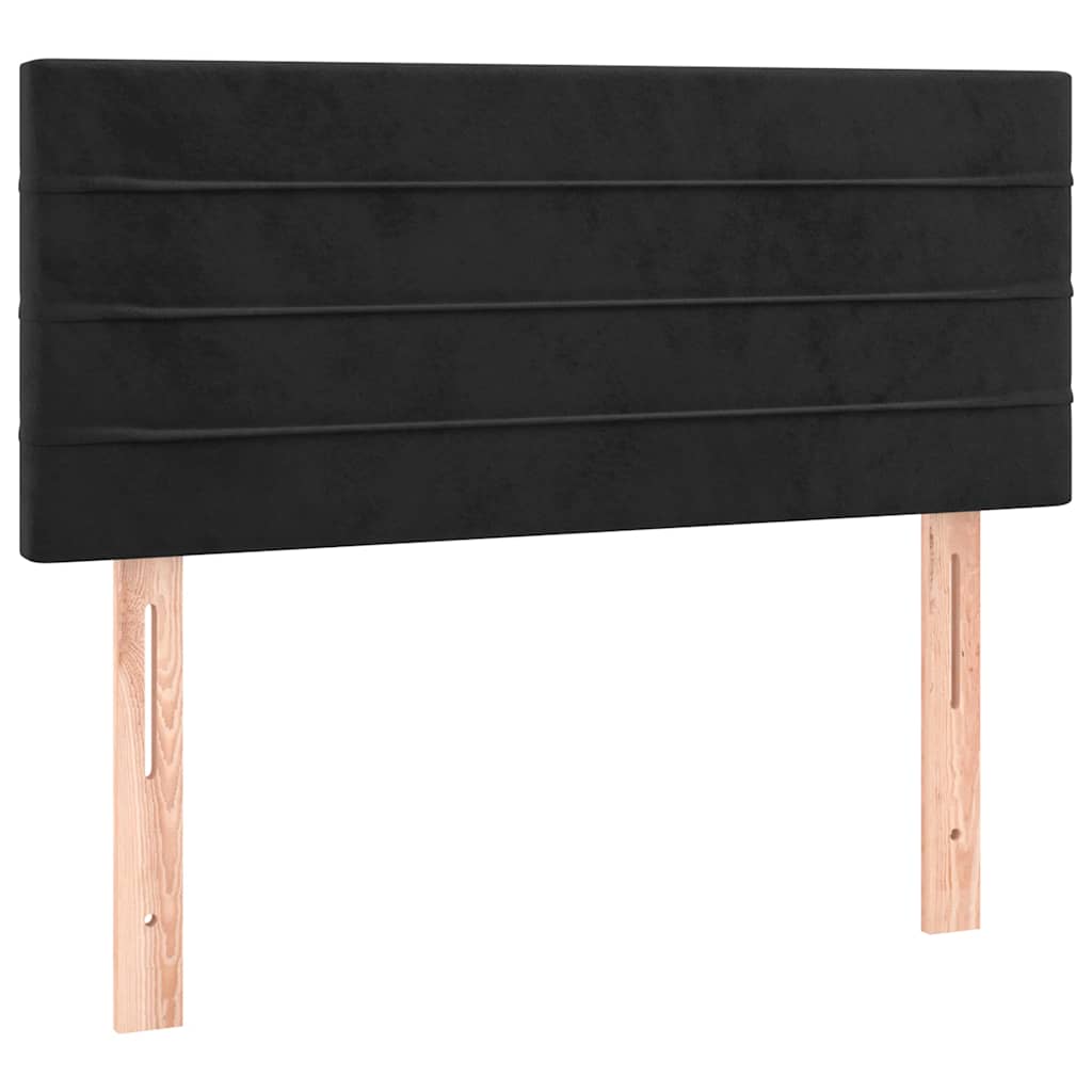 Boxspringbett mit Matratze Schwarz 90x190 cm Samt