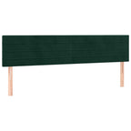 Boxspringbett mit Matratze Dunkelgrün 200x200 cm Samt