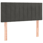 Boxspringbett mit Matratze Dunkelgrau 90x200 cm Samt