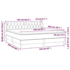 Boxspringbett mit Matratze Dunkelblau 160x200 cm Samt