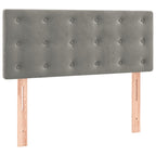 Boxspringbett mit Matratze Hellgrau 80x200 cm Samt