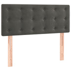 Boxspringbett mit Matratze Dunkelgrau 90x200 cm Samt