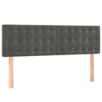 Boxspringbett mit Matratze Dunkelgrau 140x190 cm Samt