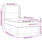 Boxspringbett mit Matratze Dunkelbraun 90x190 cm Stoff