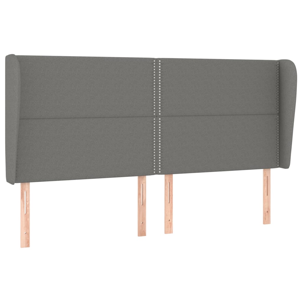 Boxspringbett mit Matratze Dunkelgrau 200x200 cm Stoff