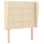 Boxspringbett mit Matratze Creme 90x190 cm Stoff