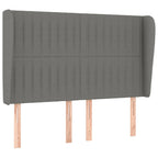 Boxspringbett mit Matratze Dunkelgrau 140x200 cm Stoff
