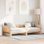 Ausziehbares Tagesbett Braun 203,5 x 184 x 56,5 cm