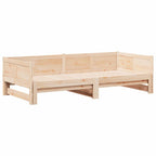 Ausziehbares Tagesbett Braun 203,5 x 184 x 56,5 cm
