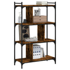 Bücherregal 4 Böden Räuchereiche 76x32x123 cm Holzwerkstoff