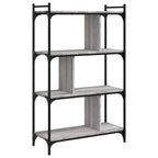 Bücherregal 4 Böden Grau Sonoma 76x32x123 cm Holzwerkstoff