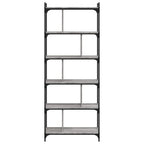 Bücherregal 6 Böden Grau Sonoma 76x32x192 cm Holzwerkstoff