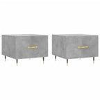 Couchtische 2 Stk. Betongrau 50x50x40 cm Holzwerkstoff