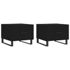 Couchtische 2 Stk. Schwarz 50x50x40 cm Holzwerkstoff