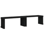 Gartenbank Ausziehbar Schwarz 212,5x40,5x45cm Massivholz Kiefer