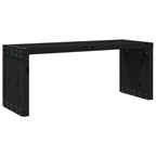 Gartenbank Ausziehbar Schwarz 212,5x40,5x45cm Massivholz Kiefer