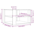 Couchtisch Grau Sonoma 58x58x40 cm Holzwerkstoff