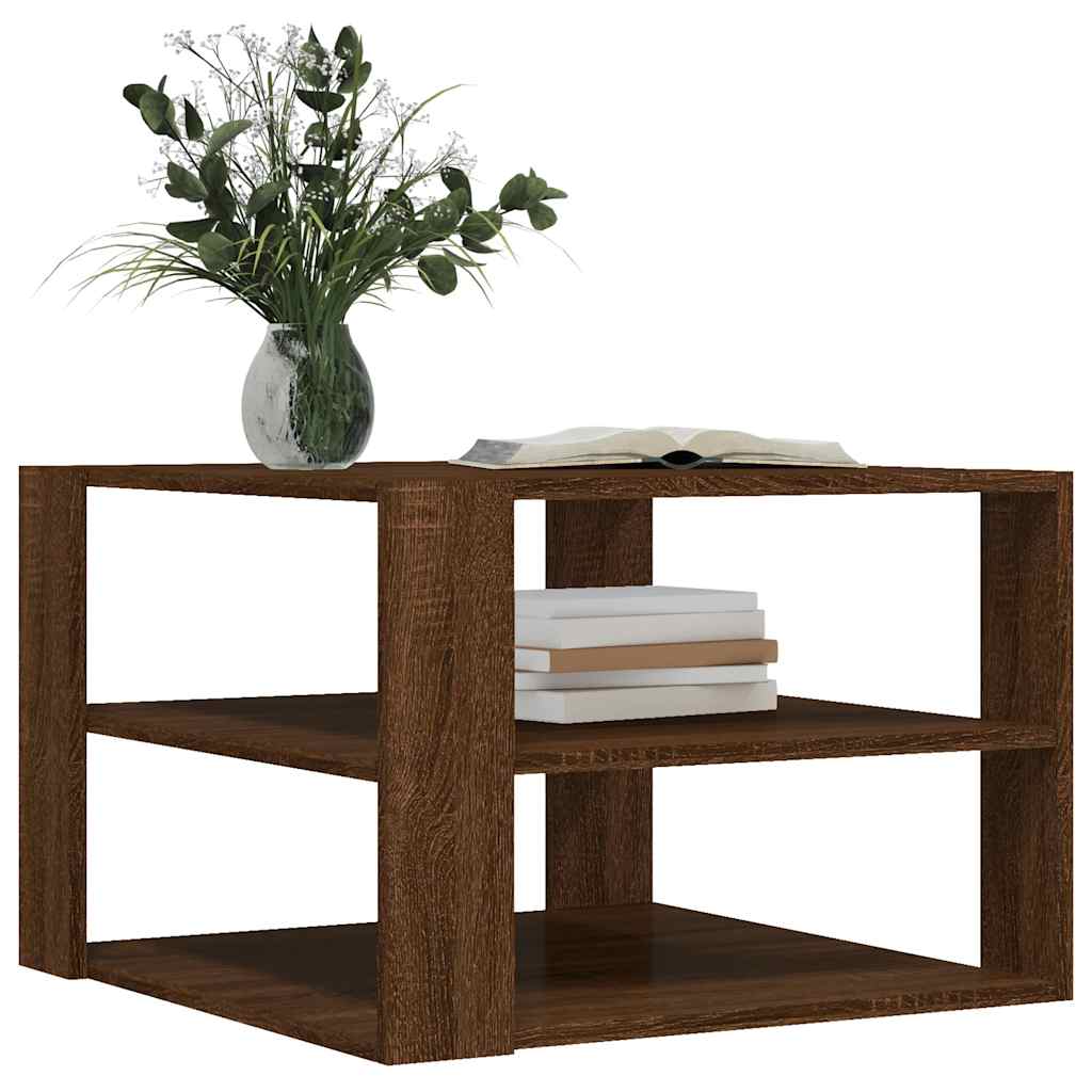 Couchtisch Braun Eichen-Optik 58x58x40 cm Holzwerkstoff