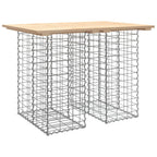 Gartentisch aus Gabionen 100x70x72 cm Massivholz Kiefer
