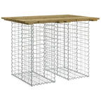Gartentisch aus Gabionen 100x70x72 cm Kiefernholz Imprägniert