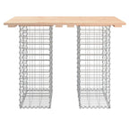 Gartentisch aus Gabionen 100x70x72 cm Massivholz Kiefer