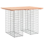 Gartentisch aus Gabionen 100x70x72 cm Massivholz Douglasie